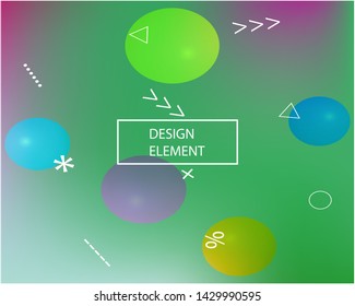 Gradient smooth mesh background. Fresh backdrop with bright rainbow colors. Vector illustration space. Green eco template for your poster, banner or graphic design.