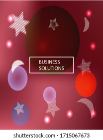 Gradient smooth mesh background. Fresh backdrop with colored bubbles and white shapes. Vector illustration layout. Yellow eco template for your poster, banner or graphic design.