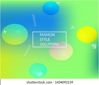 Gradient smooth mesh background. Light backdrop with bright rainbow colors. Vector illustration elements. Green eco template for your poster, banner or graphic design.