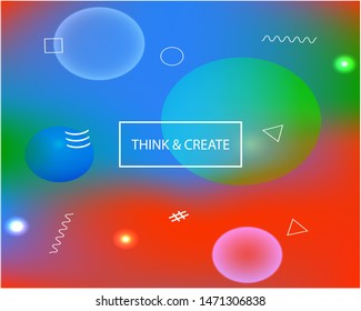 Gradient smooth mesh background. Liquid backdrop with simple muffled colors. Vector illustration space. Blue eco template for your poster, banner or graphic design.