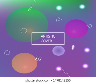 Gradient smooth mesh background. Original backdrop with simple muffled colors. Vector illustration space. Violet eco template for your poster, banner or graphic design.