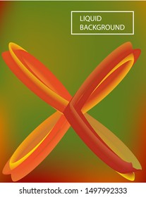 Gradient smooth mesh background. Original creative backdrop with a blend. Green, orange, yellow and red eco template for your projects, poster, banner or graphic design.