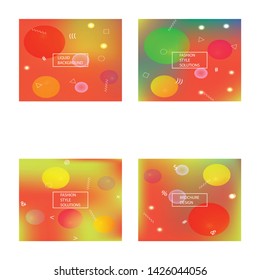 Gradient smooth mesh background. Vector illustration flyer. Light backdrop with bright rainbow colors. Red eco template for your poster, banner or graphic design.