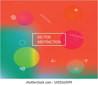 Gradient smooth mesh background. Vector illustration concept. Simple backdrop with bright rainbow colors. Red easy editable and soft colored banner template.