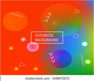 Gradient smooth mesh background. Vector illustration space. Colorful backdrop with bright rainbow colors. Red eco template for your poster, banner or graphic design.