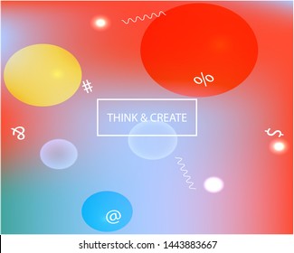 Gradient smooth mesh background. Vector illustration vintage. Commercial backdrop with bright rainbow colors. Red eco template for your poster, banner or graphic design.