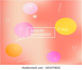 Gradient smooth mesh background. Vector illustration vintage. Colorful backdrop with simple muffled colors. Pink eco template for your poster, banner or graphic design.