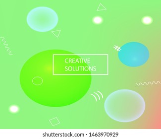 Gradient smooth mesh background. Vector illustration flyer. Vibrant backdrop with simple muffled colors. Green eco template for your poster, banner or graphic design.