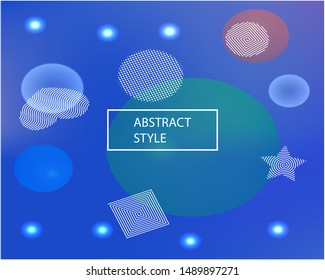 Gradient smooth mesh background. Vector illustration pastel. Flat backdrop with colored bubbles and white shapes. Blue eco template for your poster, banner or graphic design.