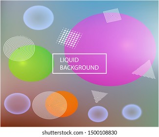 Gradient smooth mesh background. Vector illustration art. Light backdrop with colored bubbles and white shapes. Pink eco template for your poster, banner or graphic design.