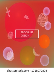Gradient smooth mesh background. Vector illustration space. Original backdrop with colored bubbles and white shapes. Blue eco template for your poster, banner or graphic design.