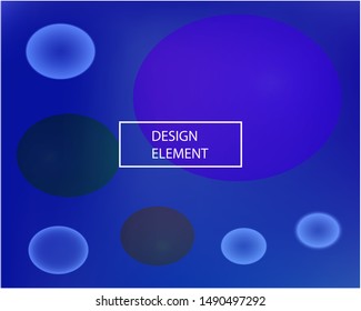 Gradient smooth mesh background. Vibrant backdrop with colored bubbles and white shapes. Vector illustration vintage. Blue eco template for your poster, banner or graphic design.