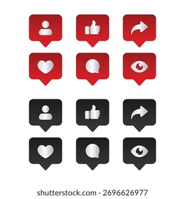 Gradient Social Media Icon Vector Illustration