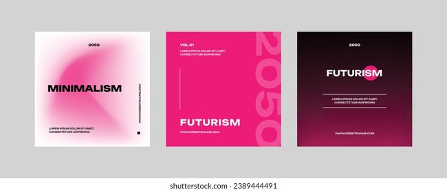 Gradient social media post template with minimalism concept