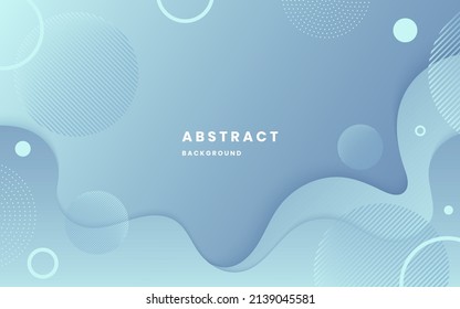 Gradient soft background in pastel blue colors. Liquid dynamic shapes abstract composition. Fluid modern template for poster, template, flyer, backdrop, wallpaper, card etc. llustration vector 10 eps.