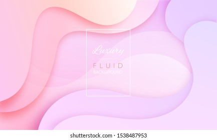 Gradient soft background in pastel colors. Liquid dynamic shapes abstract composition. Fluid modern template for woman poster, cosmetic pattern etc. Vector EPS10 illustration.