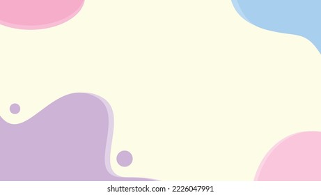 Farbverlauf-Hintergrund in Pastellfarben. Abstrakte abstrakte Zusammensetzung flüssiger dynamischer Formen. Flüssiges modernes Muster für Frauenposter, kosmetisches Muster usw.