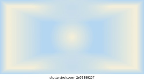 Gradient of soft blue tones with diffused yellow rectangular frames creates a calming and ethereal backdrop perfect for serene digital designs and tranquil visual communications