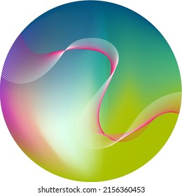 Gradient soft color circle background vector design.
