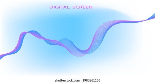 Gradient soft color digital screen vector design.