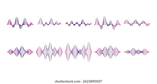 Gradient Sound Wave Ilustrassion Collection