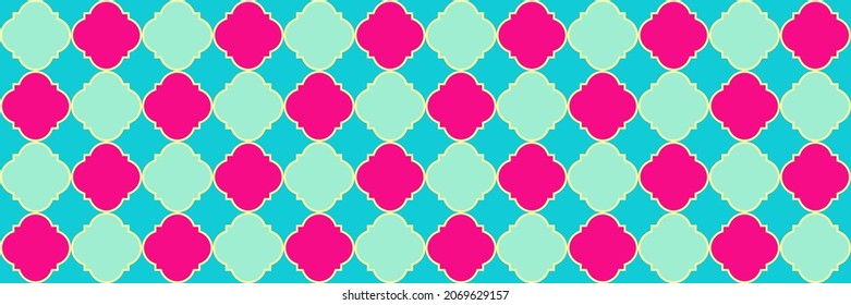 Gradient Sparkling Pattern. Geometric Trellis Tile. Cool Arabic Texture. Quatrefoil Moroccan Ethnic Tesselation. Silver Ottoman Mosaic. Vintage Geo Clover. Traditional Seamless Oriental Banner.