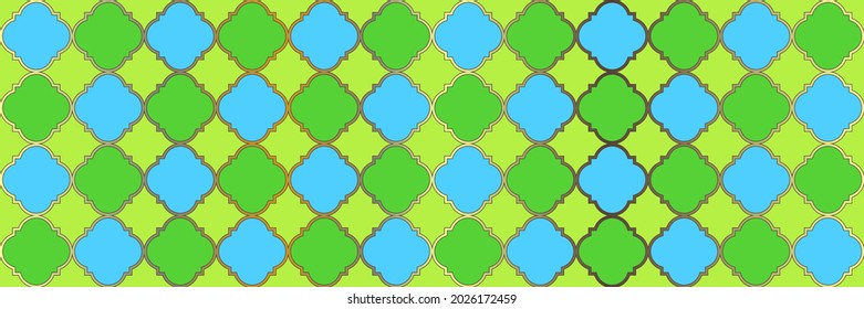 Gradient Sparkling Pattern. Modern Geo Ramadan. Geometric Trellis Tile. Quatrefoil Persian Ethnic Tesselation. Cool Oriental Mosaic. Noble Arabesque Pattern. Elegant Seamless Eastern Cover.