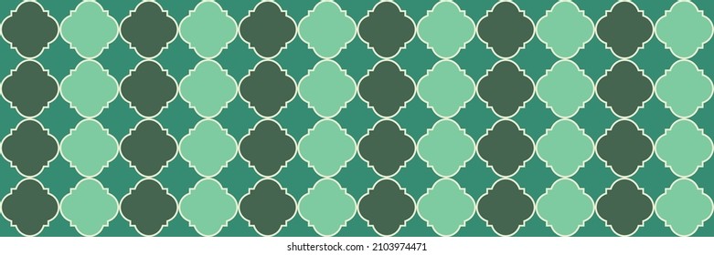 Gradient Sparkling Pattern. Traditional Seamless Moroccan Border. Vintage Geo Ramadan. Quatrefoil Arabic Ethnic Tesselation. VIP Arabesque Texture. Cool Arabian Mosaic. Geometric Trellis Tile.