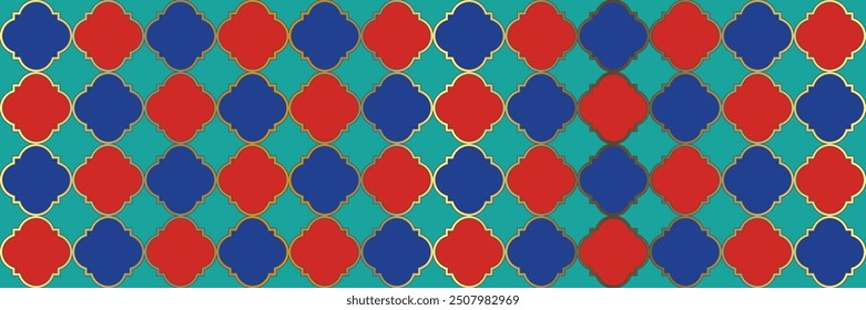 Gradient Sparkling Pattern. Traditional Seamless Oriental Design. Cool Eastern Mosaic. Quatrefoil Arabian Ethnic Tesselation. Royal Ottoman Texture. Simple Geo Hijri. Geometric Trellis Tile.