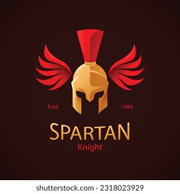 Gradient spartan helmet logo template