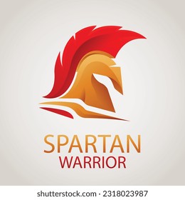 Gradient spartan helmet logo template