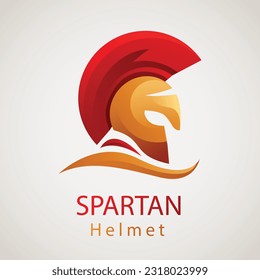 Gradient spartan helmet logo template