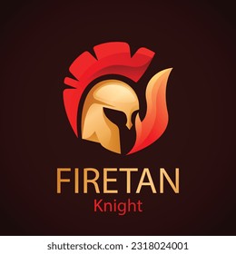 Plantilla de logotipo del casco espartano gradiente
