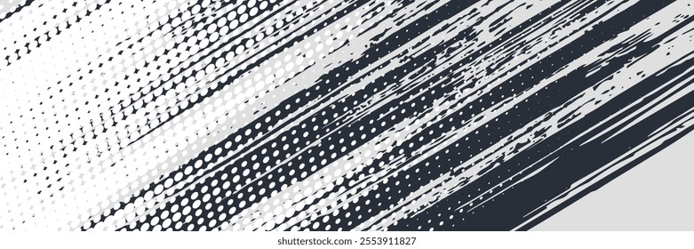 Gradient speckled grain. Faded stochastic dotwork texture.