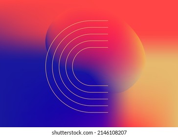 Gradient sphere on Holographic cosmic background can be used for advertising, marketing, presentation, landing page homepage, poster, cards, and flyers.