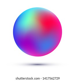 Gradient sphere in trendy style. Mesh ball. Vector illustration EPS10