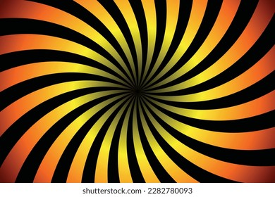 Gradient spiral design vector background. Hypnotic swirl background, swirling radial pattern background. Illustration for swirl design. Rays Illusion background.
