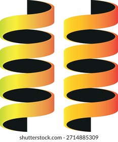 Exemplo de design de fita espiral de gradiente