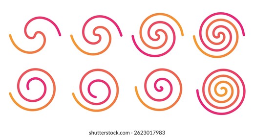 Farbverlauf-Spiralformen für Design und Präsentation