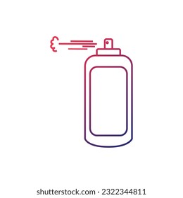 Gradient Spray bottle icon. Aerosol spray bottle icon. Aerosol spray bottle vector illustration