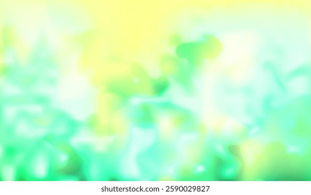 Gradient Spring Background with Green and Yellow Colors. Vector Blur Lite Gradation
