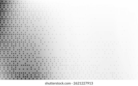 Gradient Square Pixelated Background in Shades of Gray and White for Modern Tech and Digital Designs, Creating a Soft, Blurred Effect Suitable for Presentations and Web Use