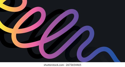 Garabato degradado sobre fondo oscuro