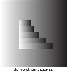 Gradient Staircase with Gradient Background