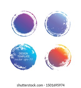 Gradient stamp vector.Grunge circles .Banners, Logos, Icons, Labels and Badges Set.