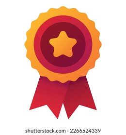 Gradient Star Award Ribbon Vectorart