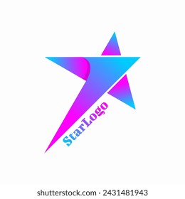 gradient star logo on white background. vector illustration for your design