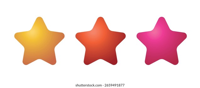 Gradient Star Multiple Colours Set