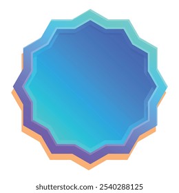 Gradient star shape is creating a colorful layers effect