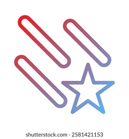 Gradient Star Trails, Modern Abstract Icon Logo